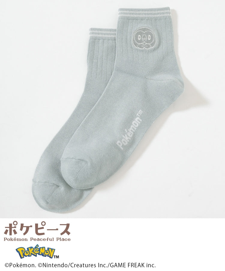 Japan｜Poképeace Embroidered Socks Black