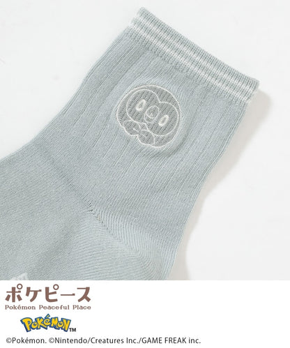 Japan｜Poképeace Embroidered Socks Black