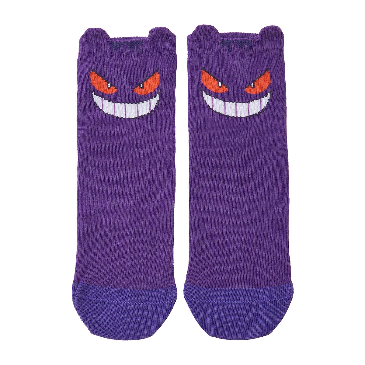 Pokémon Gengar Ear-Detail Mid-Crew Socks - front view