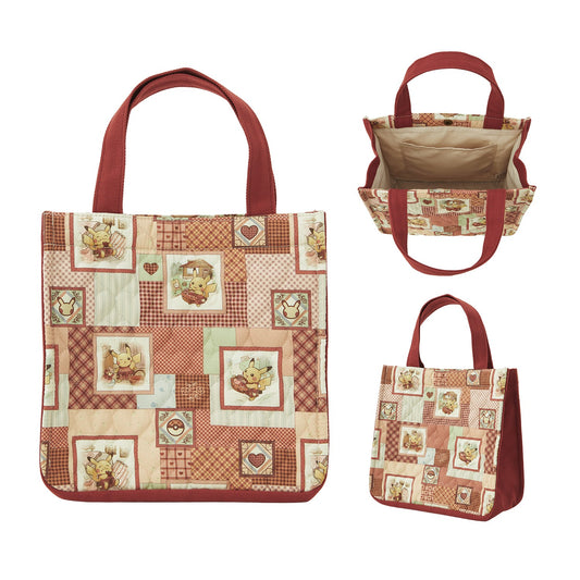 日本限定｜Patchwork Style Mini Tote Bag - Pikachu's Sweet Delivery
