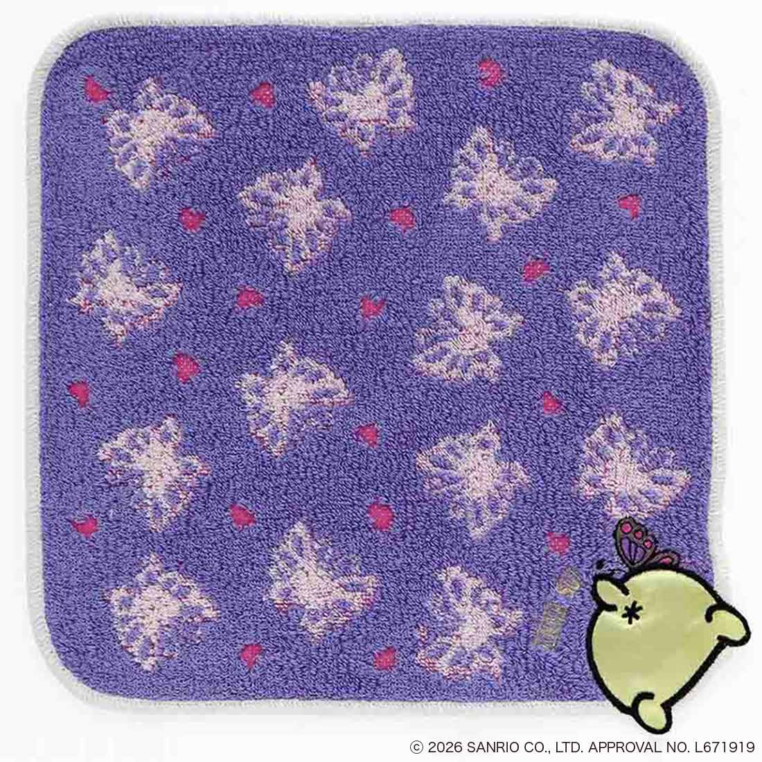 ANNA SUI x Pompompurin Butterfly Towel Handkerchief - Purple