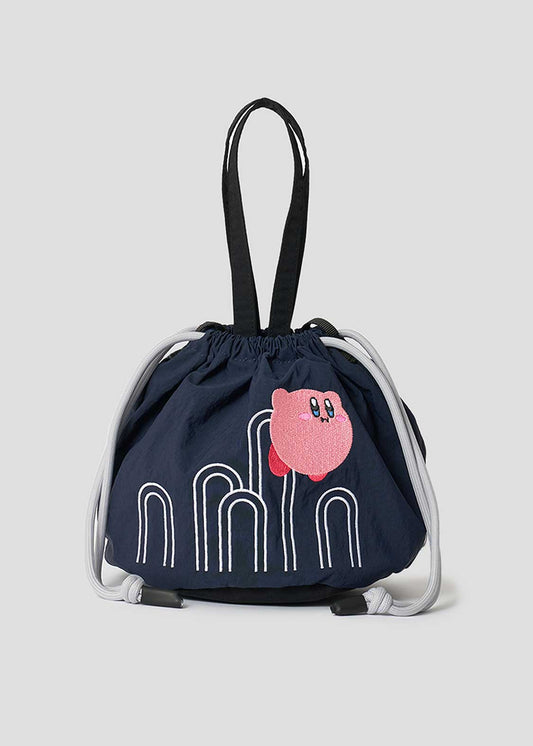 [預購優截止3月5日] Graniph x Kirby｜Pupupu Land String Bag (Navy)