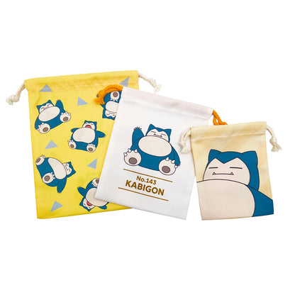 Pokémon Snorlax 3-Piece Drawstring Pouch Set