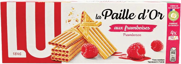 6月法國超市零食 Lu La paille d'or raspberry