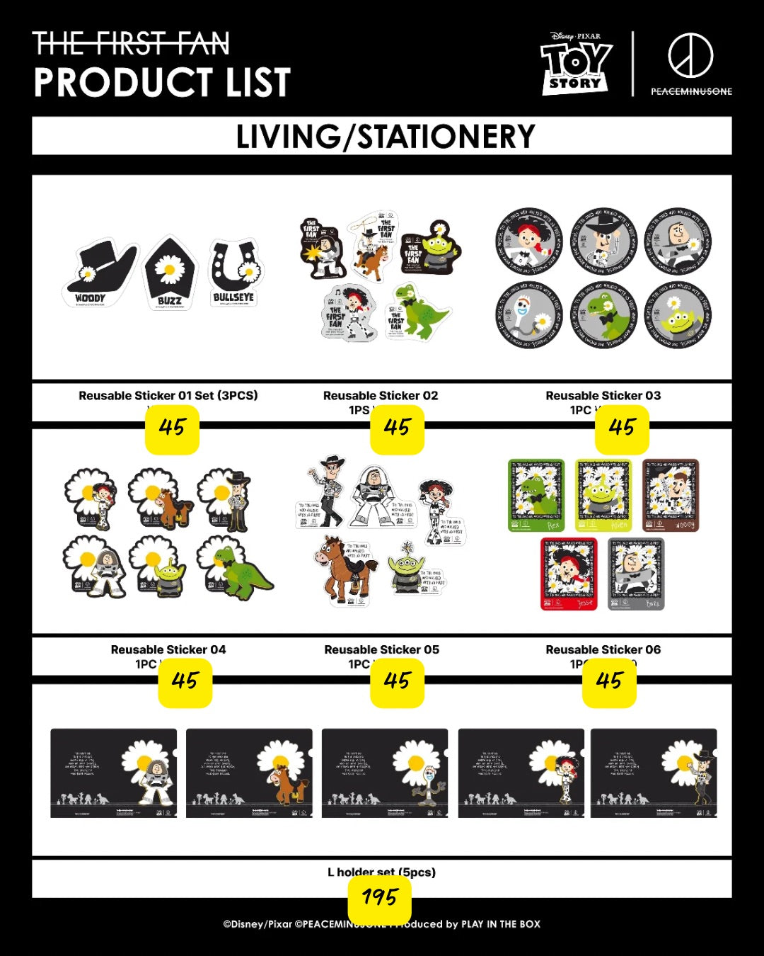 Korea Exclusive｜Toy Story x Peaceminusone Reusable Sticker 05