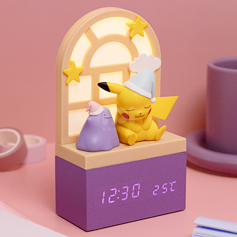 Korea Exclusive｜Pokémon Pikachu Ditto Sleep Mood Light Alarm Clock