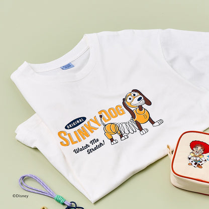 Korea｜ Toy Story Slinky Dog Short Sleeve T-Shirt White