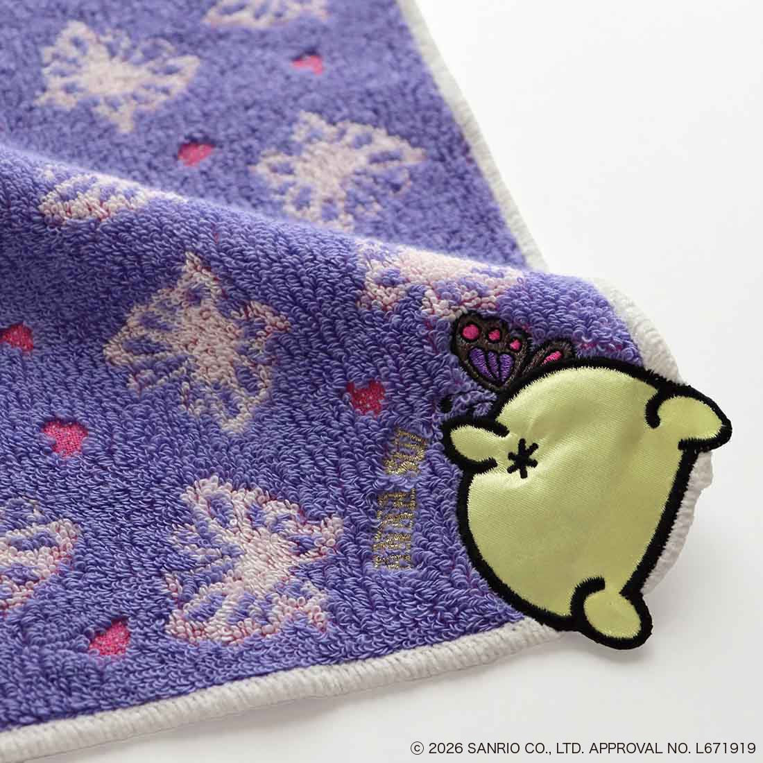 ANNA SUI x Pompompurin Butterfly Towel Handkerchief - Purple