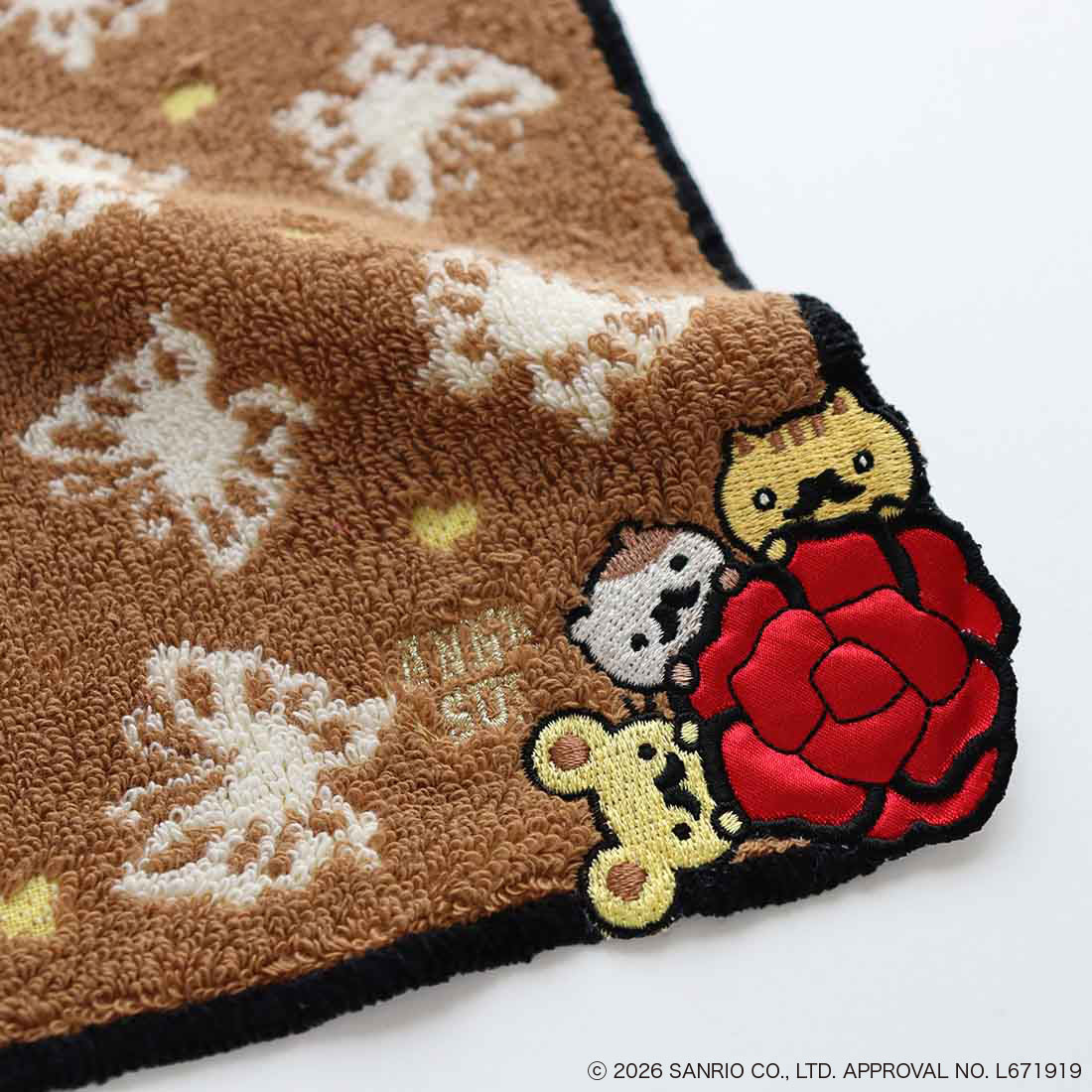 ANNA SUI x Pompompurin Butterfly Towel Handkerchief - Brown