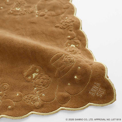 ANNA SUI x Pompompurin Embroidered Towel Handkerchief - Brown