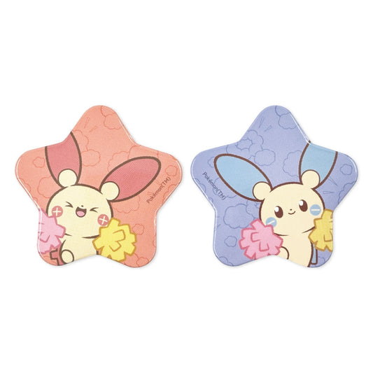 PokéPeace Sports Plusle & Minun Star-Shaped Pin Badge Set