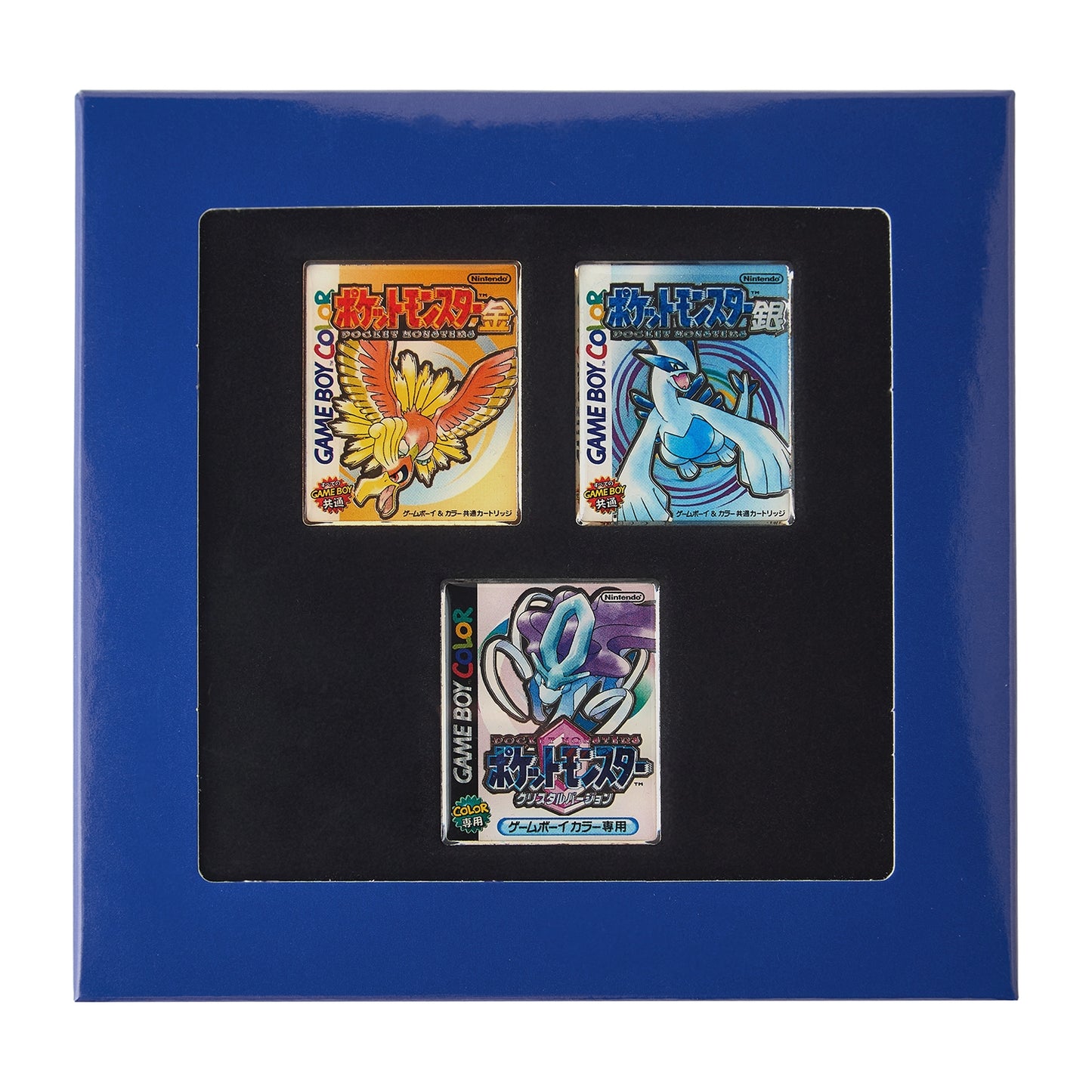 Pokémon Gold Silver Crystal Version Package Pins