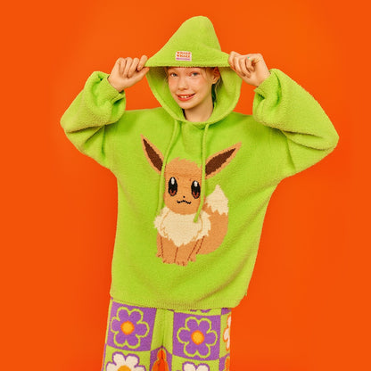 Korea Exclusive｜Pokémon x Wiggle Wiggle Eevee Special Edition Hooded Pajama Set