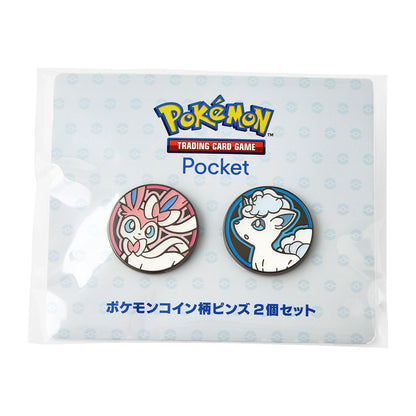 Pokémon Trading Card Game Pocket Sylveon & Alolan Vulpix Coin Design 2-Pin Set