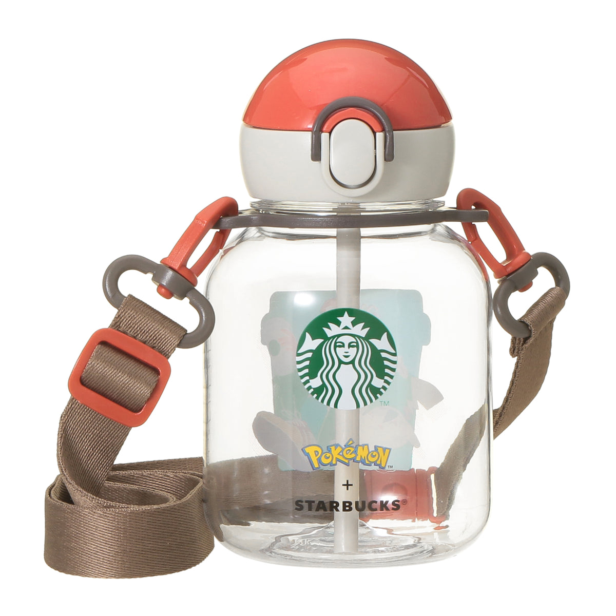 Pokémon + Starbucks Straw Tumbler with Strap Coffee Adventure 458ml