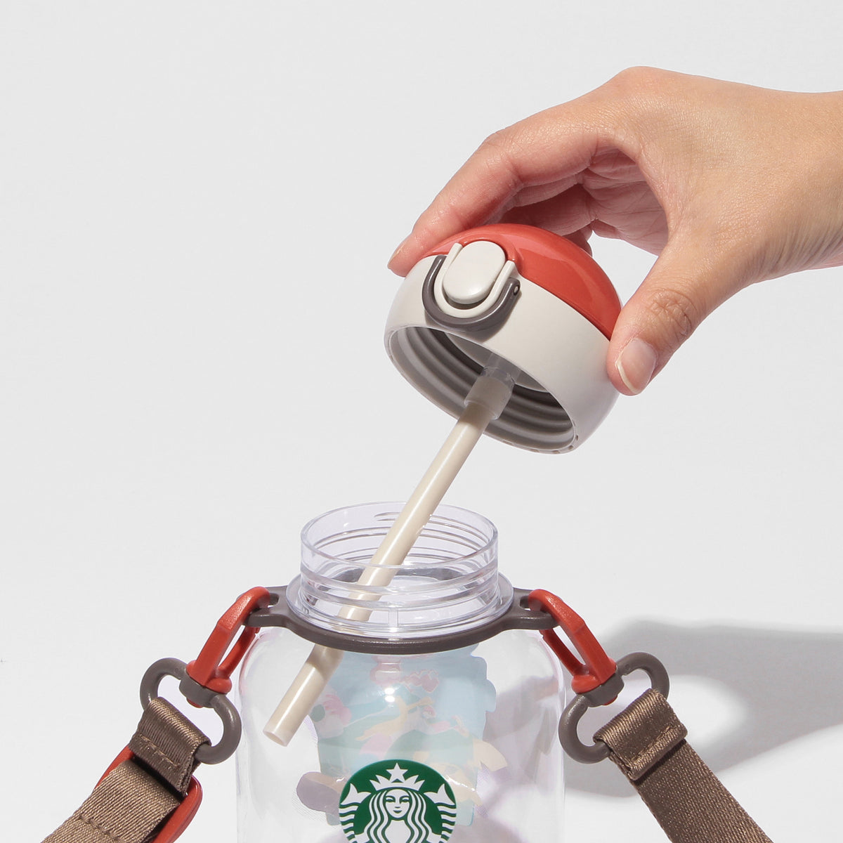 Pokémon + Starbucks Straw Tumbler with Strap Coffee Adventure 458ml