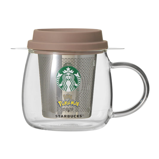 Pokémon + STARBUCKS Heat-Resistant Glass Mug with Stainless Steel Strainer Coffee Adventure