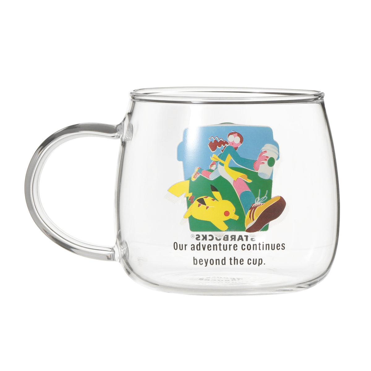 Pokémon + STARBUCKS Heat-Resistant Glass Mug with Stainless Steel Strainer Coffee Adventure