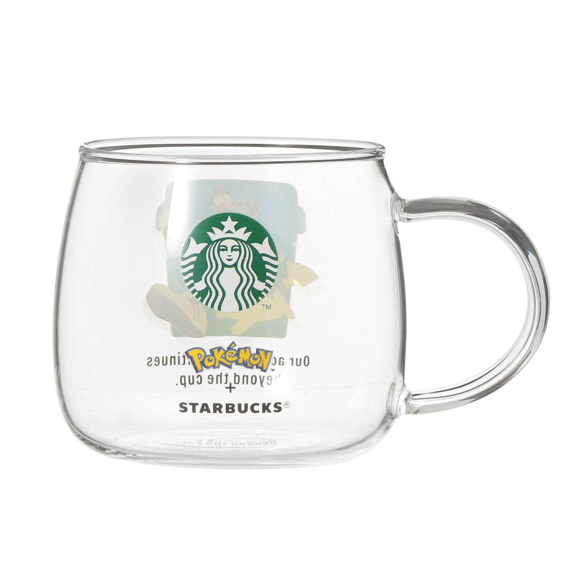 Pokémon + STARBUCKS Heat-Resistant Glass Mug with Stainless Steel Strainer Coffee Adventure