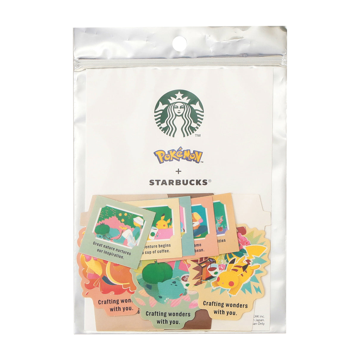 Pokémon + STARBUCKS Art Sticker Set