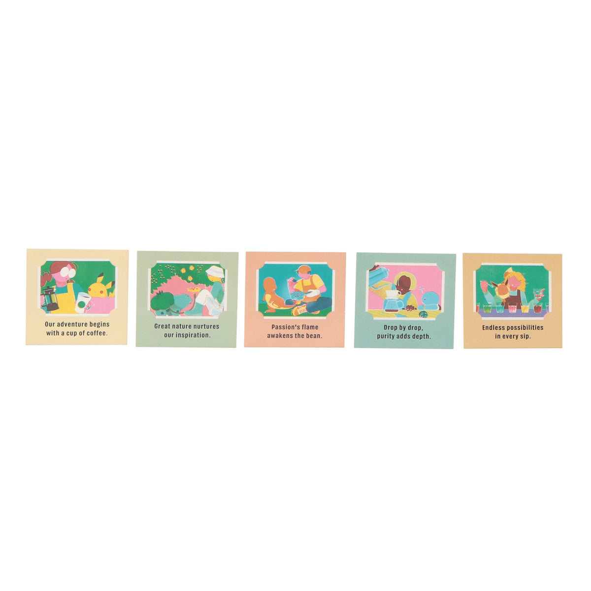 Pokémon + STARBUCKS Art Sticker Set