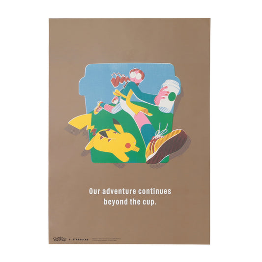 Pokémon + STARBUCKS Art Poster Coffee Adventure