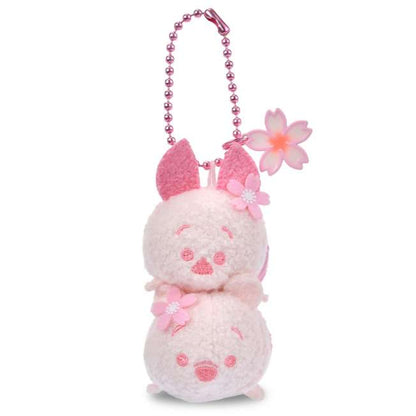[預購優惠至1/13]日本限定｜Tsum Tsum Pooh & Piglet Plush Keychain - Japanese Style Sakura