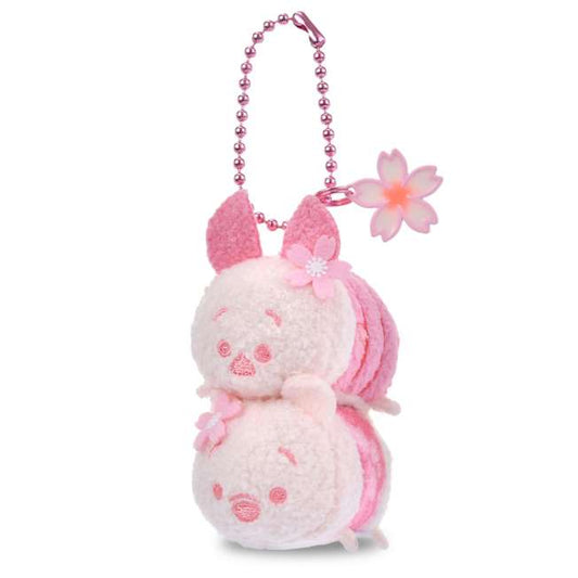 [預購優惠至1/13]日本限定｜Tsum Tsum Pooh & Piglet Plush Keychain - Japanese Style Sakura