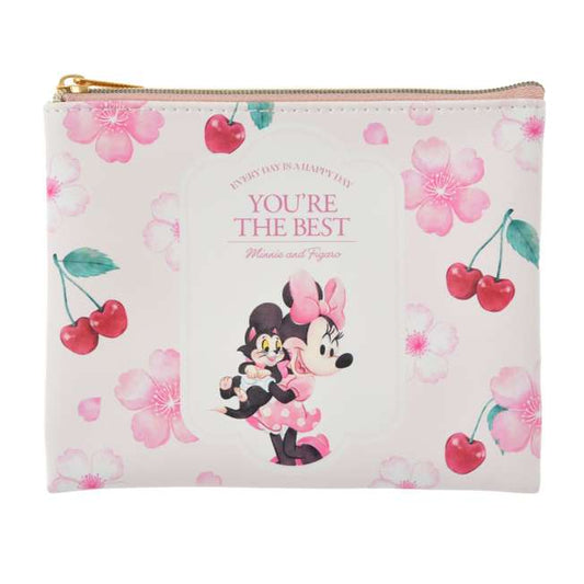 [預購優惠至1/13]日本限定｜Minnie & Figaro Flat Pouch S