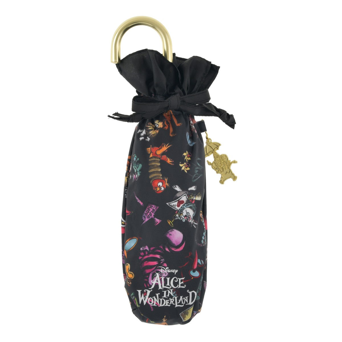 Alice in Wonderland UV Folding Umbrella with Pouch and Charm