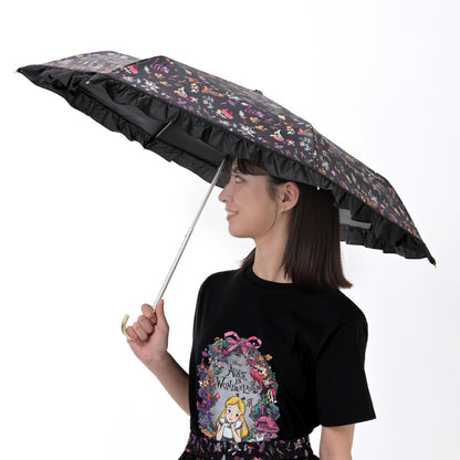 Alice in Wonderland UV Folding Umbrella with Pouch and Charm