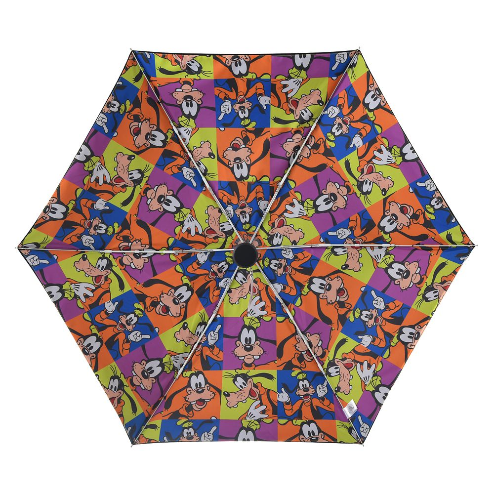 Goofy Color Block Folding Umbrella with Pouch SHINY DAY