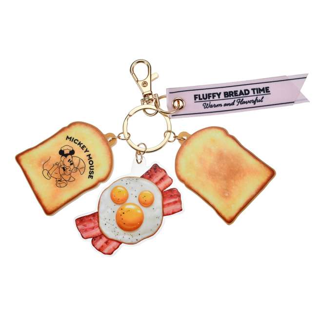 Mickey Bacon and Egg Toast Keychain