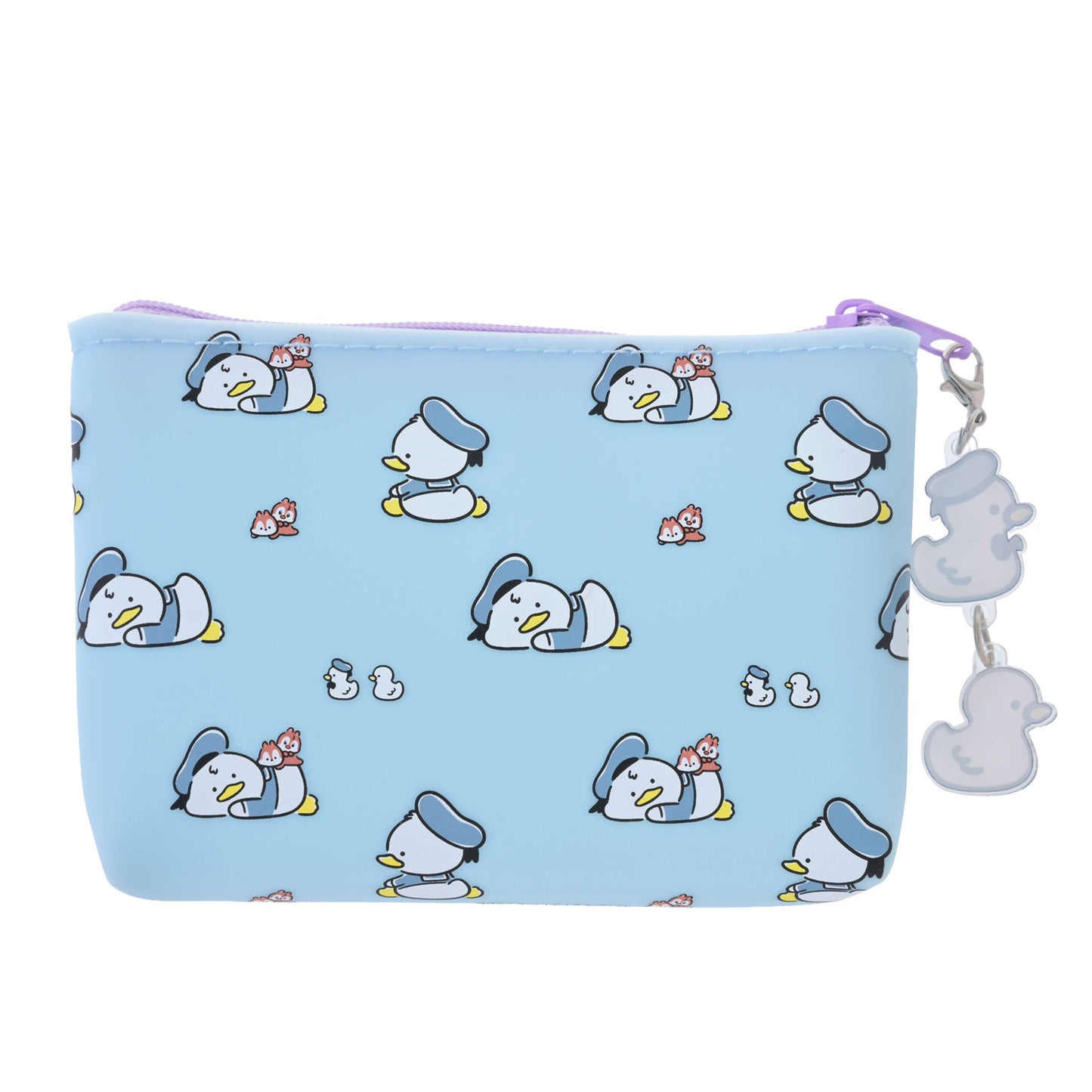 Japan｜Disney Donald Duck Chip n Dale Silicone Pouch with Charm