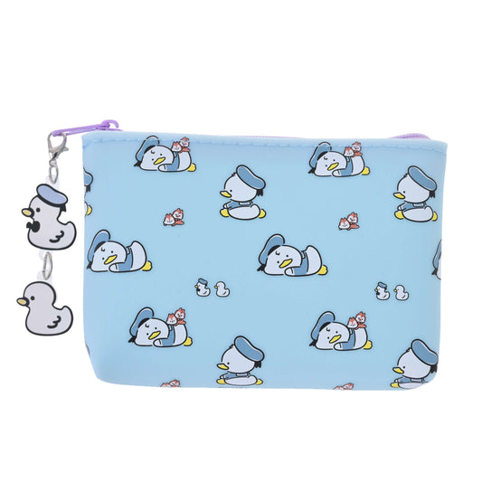 Japan｜Disney Donald Duck Chip n Dale Silicone Pouch with Charm