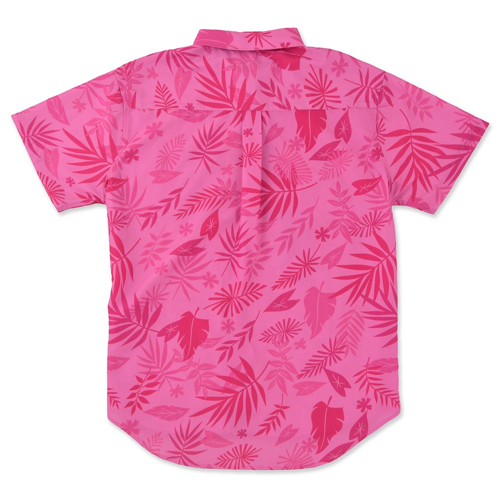 Zootopia 2 Nick Wilde Short Sleeve Shirt with Tie Pink TROPICAL ZOOTOPIA