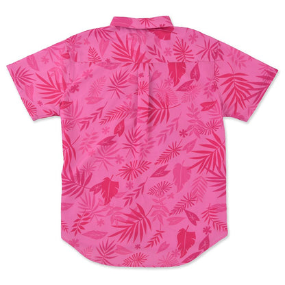 Zootopia 2 Nick Wilde Short Sleeve Shirt with Tie Pink TROPICAL ZOOTOPIA