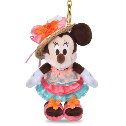 Minnie Mouse Summer Style 2026 Plush Keychain front view