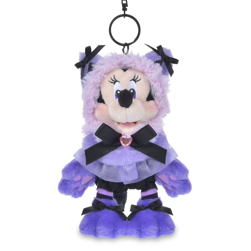 Minnie Mouse CAT MINNIE AND FIGARO Plush Keychain