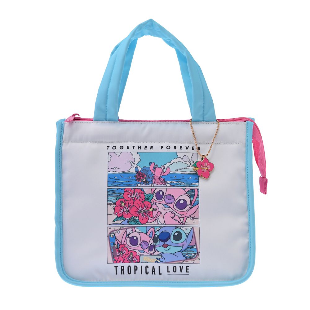 Stitch & Angel Insulated Tote and Drawstring Pouch Set with Charm