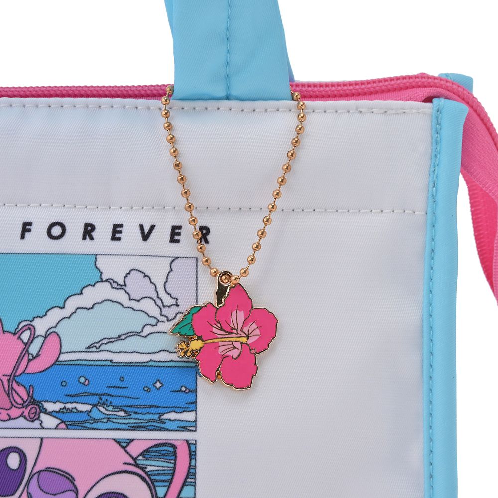 Stitch & Angel Insulated Tote and Drawstring Pouch Set with Charm