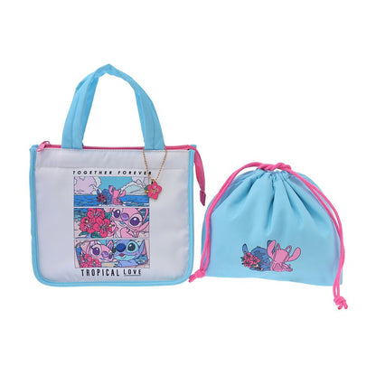 Stitch & Angel Insulated Tote and Drawstring Pouch Set with Charm