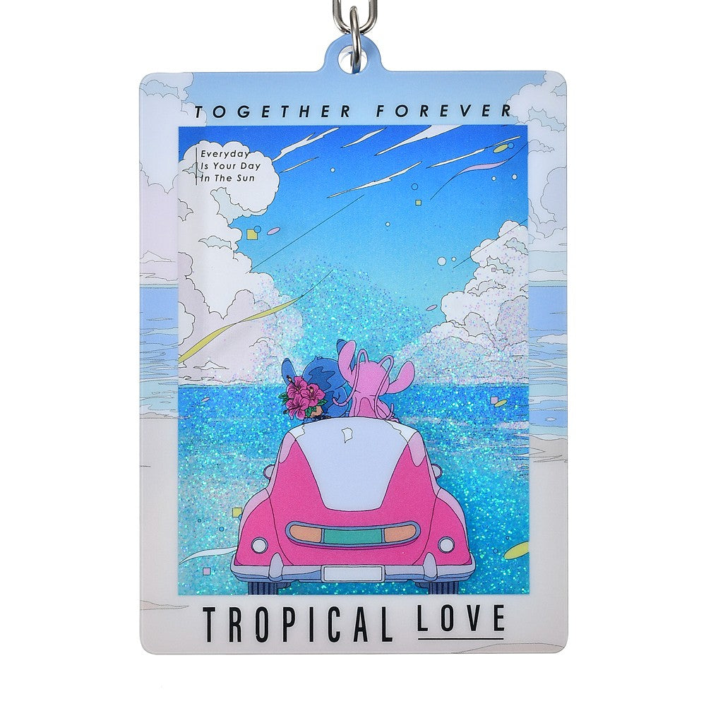 Disney Stitch & Angel Water-Filled Keychain