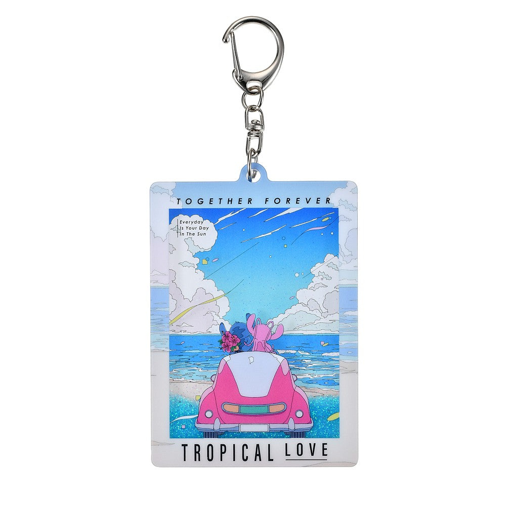 Disney Stitch & Angel Water-Filled Keychain