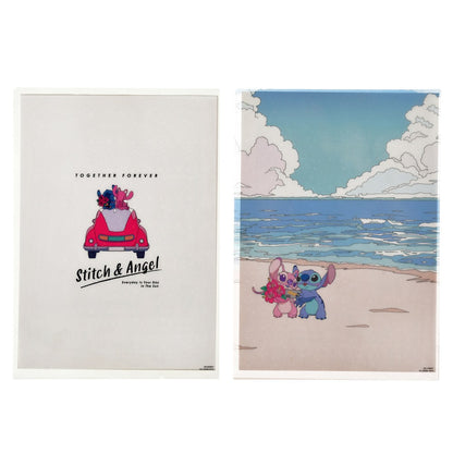 Disney Stitch & Angel Holographic Clear File Set
