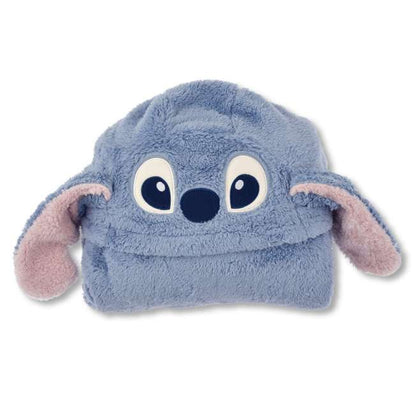 日本Disney 迪士尼 秋冬好物保暖披著用毯子斗篷 - Stitch