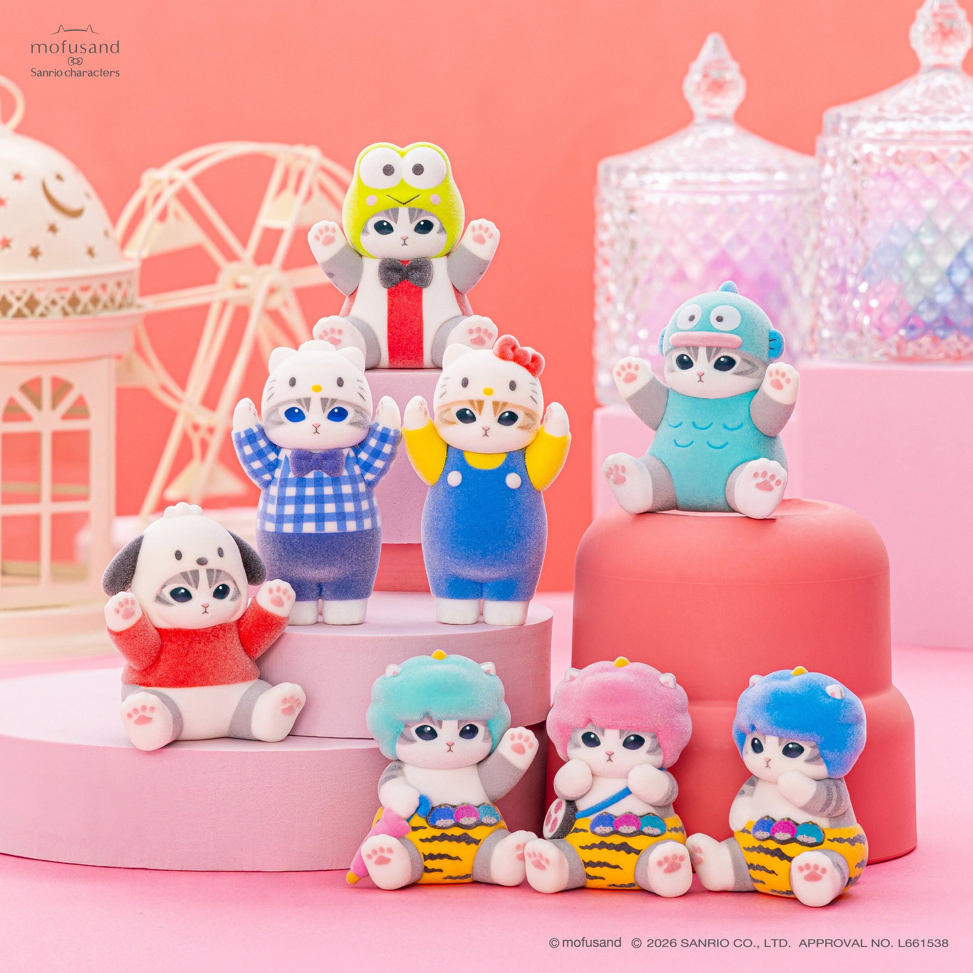 Mofusand x Sanrio Flocking Figure Collection