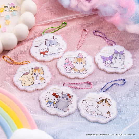 Mofusand x Sanrio Trading Acrylic Mini Mirror Keychain