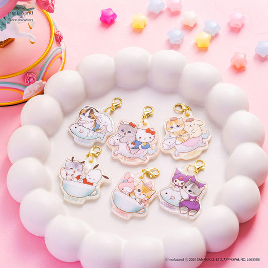 Mofusand x Sanrio Trading Marble Acrylic Charm
