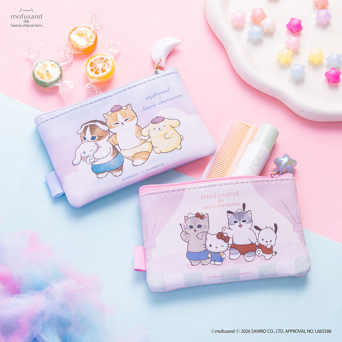 Mofusand x Sanrio 2-Piece Pouch Set